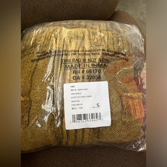 NWT FREE PEOPLE WE THE FREE Cute In This Cardi | Fir Green/Moss MSRP $168 Size S - Picture 10 of 11